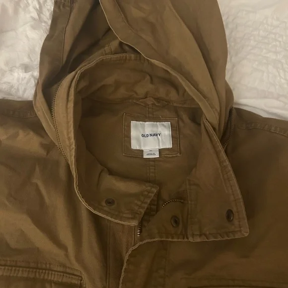 Old Navy Tan Hooded Jacket - Picture 2 of 3